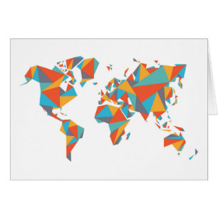 Abstract Geometric World Map