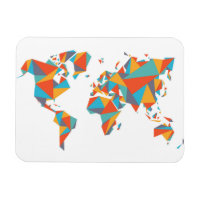 Abstract Geometric World Map