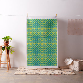 Abstract geometric yellow green pattern fabric