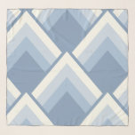 Abstract geometrical, blue and off white 2 scarf<br><div class="desc">Simple geometrical pattern in off white and blues</div>