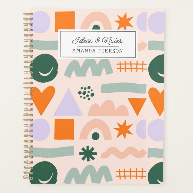 Abstract Geometrical Colourful Customised Planner (Front)