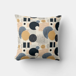 Abstract geometry minimal boho colourful simple  cushion