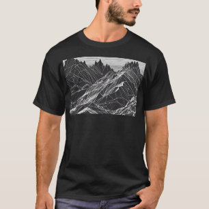 Abstract Geometry Mountain Range 57 Active T-Shirt