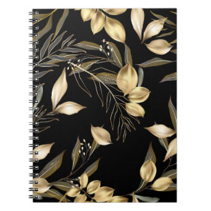 Abstract ginkgo leaves. Luxury glitter ginkgo on r Notebook