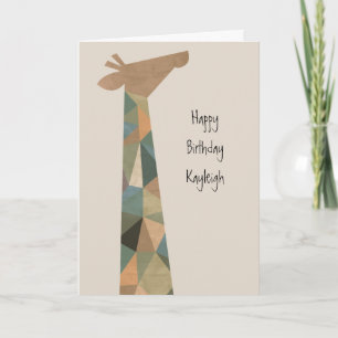Abstract Giraffe Card