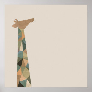 Abstract Giraffe Poster