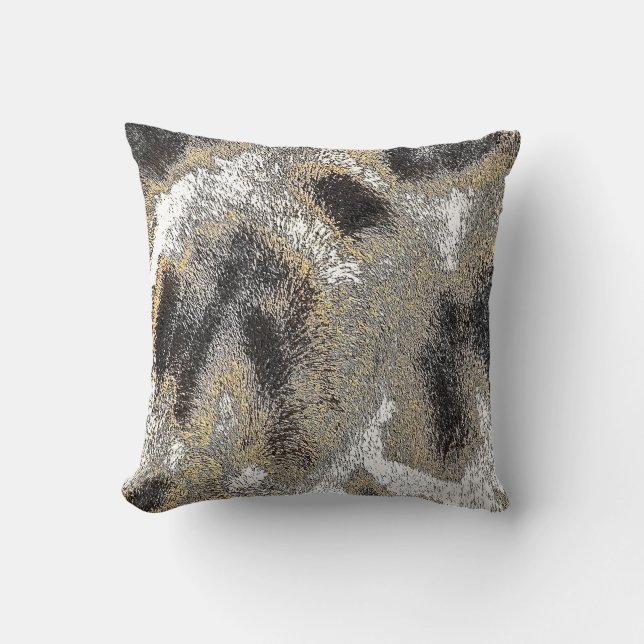 ABSTRACT GIRAFFE SKIN CUSHION (Front)