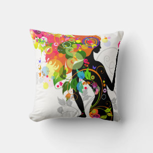Abstract Girl American MoJo Pillow