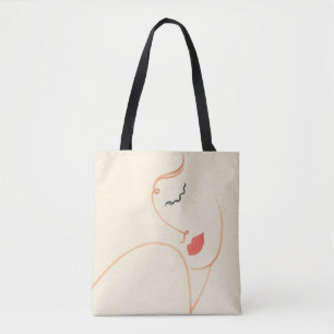 Abstract girl face. beautiful woman. fashion illus tote bag