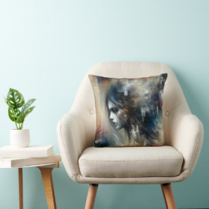 Abstract Girl Painting Cushion