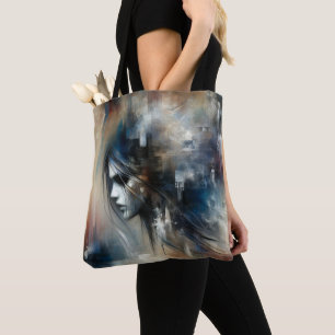 Abstract Girl Painting Tote Bag