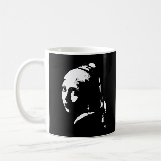 Abstract Girl with a Pearl Earring Mug (Left)