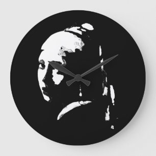 Abstract Girl with a Pearl Earring Wall Clock