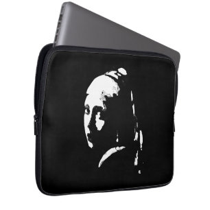 Abstract Girl with Pearl Earring Laptop Sleeve