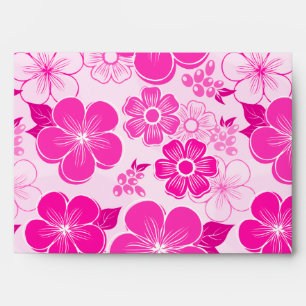 Abstract girly pink flowers envelopes