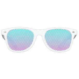 abstract girly pink turquoise ombre mermaid colour retro sunglasses