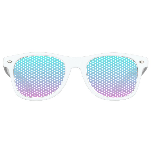abstract girly pink turquoise ombre mermaid colour retro sunglasses (Front)
