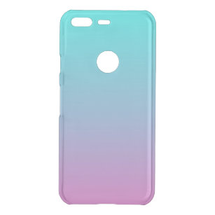 abstract girly pink turquoise ombre mermaid colour uncommon google pixel case