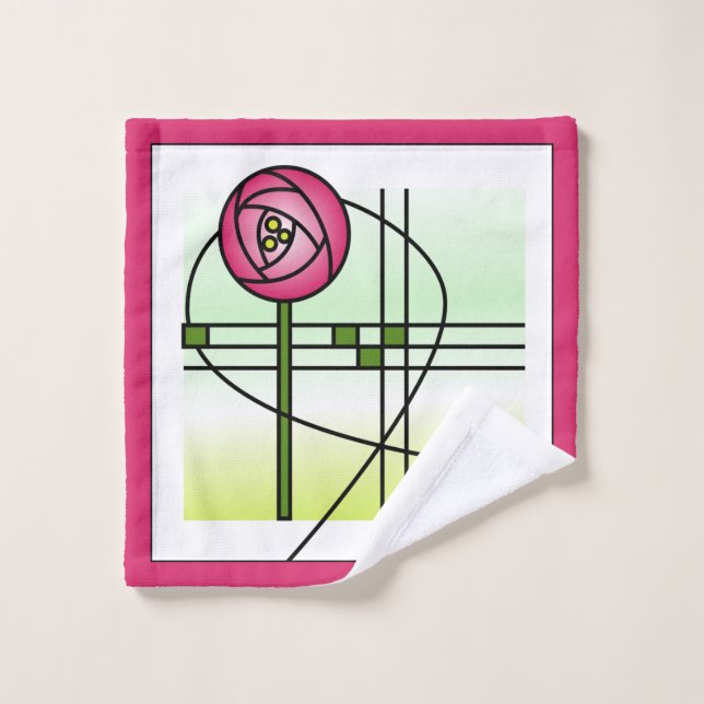 Abstract Glasgow Rose  Wash Cloth (Wash Cloth)
