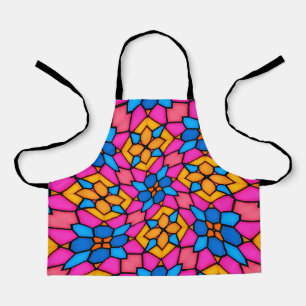 Abstract Glass Flowers Apron