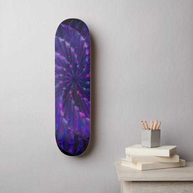 Abstract Glass Pinwheel Skateboard (Wall Art)