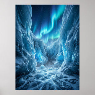 Abstract Glitch Digital Chaos Art Poster