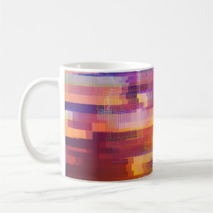 Abstract glitch: test screen texture coffee mug