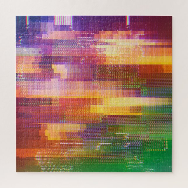 Abstract glitch: test screen texture jigsaw puzzle (Vertical)