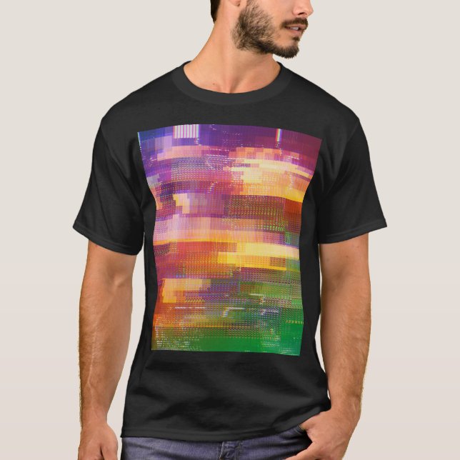 Abstract glitch: test screen texture T-Shirt (Front)
