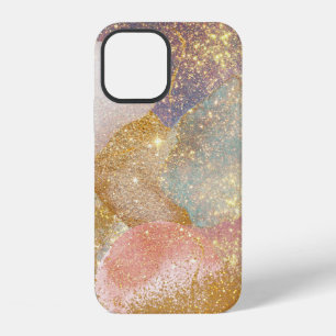 Abstract glitter galaxy purple pink space sparkle iPhone 12 case