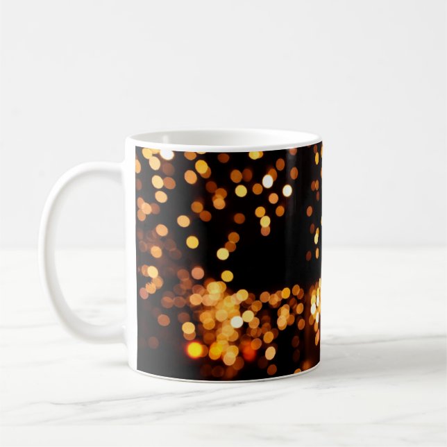 Abstract glitter lights coffee mug (Left)
