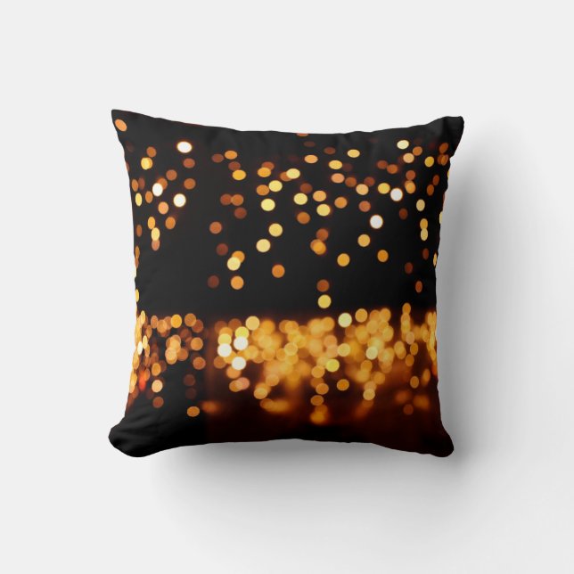 Abstract glitter lights cushion (Front)