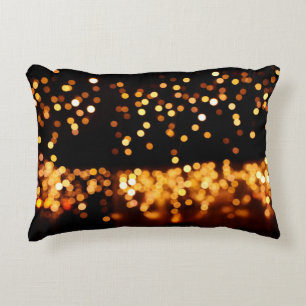 Abstract glitter lights decorative cushion