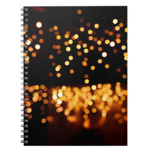 Abstract glitter lights notebook