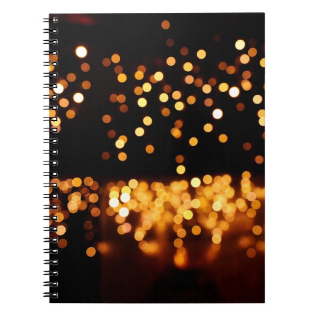 Abstract glitter lights notebook (Front)