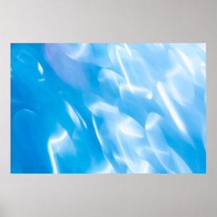 Abstract glitter lights on blue background. Round Poster