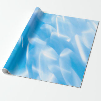 Abstract glitter lights on blue background. Round  Wrapping Paper