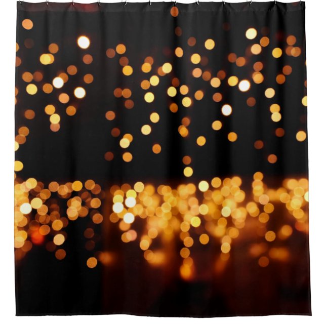 Abstract glitter lights shower curtain (Front)