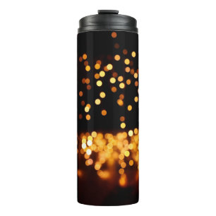 Abstract glitter lights thermal tumbler