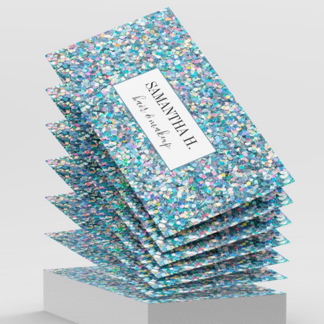 Abstract Glitter Makeup Hair Lashes Nails Artist Business Card (Creator Uploaded)