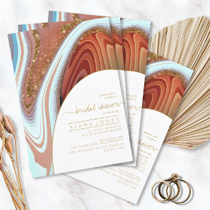 Abstract Glitter Strata Bridal Shower Wht ID903