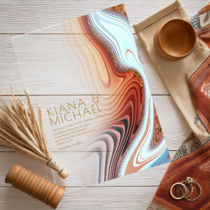 Abstract Glitter Strata Wedding SW ID903  Acrylic Invitations