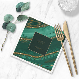 Abstract Glitter Strata Wedding Thank You G ID903 Napkin