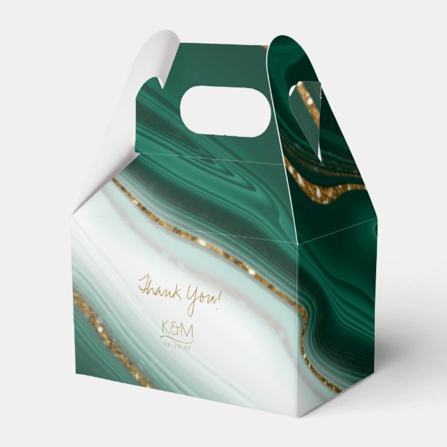 Abstract Glitter Strata Wedding Thanks V2 Gr ID903 Favour Box (Front Side)