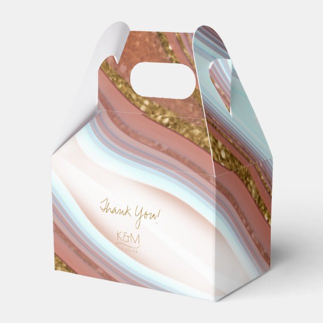 Abstract Glitter Strata Wedding Thanks V2 SW ID903 Favour Box (Front Side)