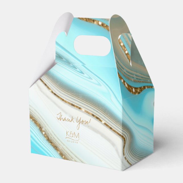Abstract Glitter Strata Wedding Thanks V2 Tl ID903 Favour Box (Front Side)