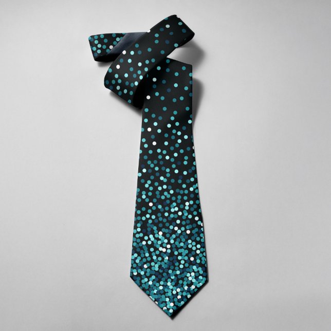 Abstract Glitters Falling On Black Background Tie (Creator Uploaded)