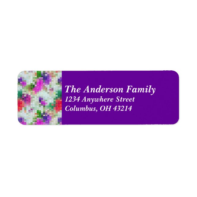 Abstract Glittery Pattern 3 Return Address Labels (Front)