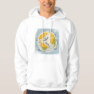 Abstract Globe Mens Hoodie