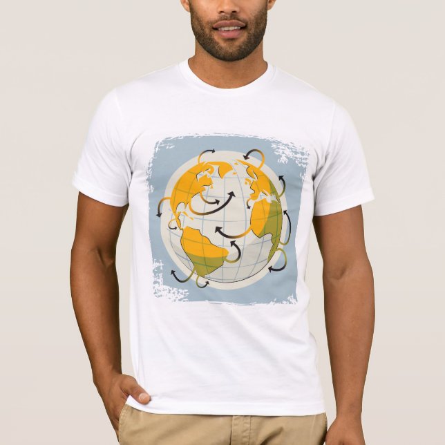 Abstract Globe Mens T-Shirt (Front)